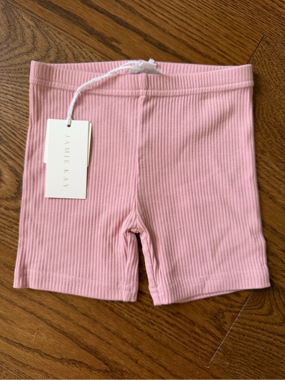 Jamie Kay Soft Pink Ribbed Bike Shorts